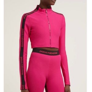 Paco Rabanne Cropped Zip Up Jacket